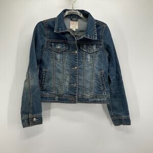 Children's Place Girls Denim Jean Jacket Size 16 XXL Blue Trucker